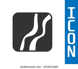 Grey Snake paw footprint icon isolated on white background.  Vector