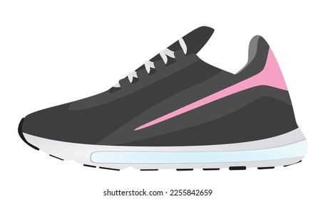 Grey sneaker. vector illustration
