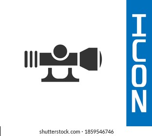 Grey Sniper optical sight icon isolated on white background. Sniper scope crosshairs.  Vector