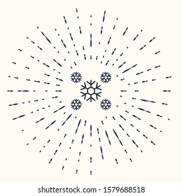 Grey Snow icon isolated on beige background. Abstract circle random dots. Vector Illustration