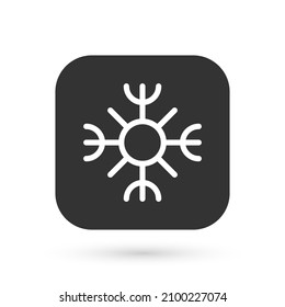 Icono del copo de nieve gris aislado en fondo blanco.  Vector