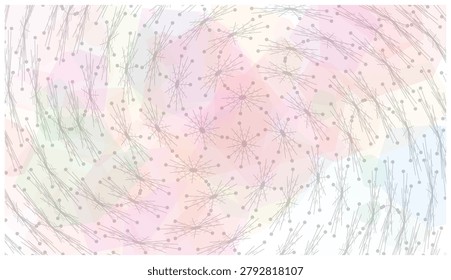 Grey snowflakes with a distorted effect on a vibrant abstract background. Festive and whimsical design for winter celebrations and decorations.