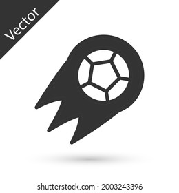 Grey Soccer football ball icon isolated on white background. Sport equipment.  Vector