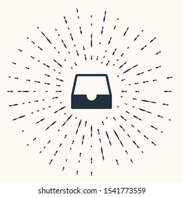 Grey Social media inbox icon isolated on beige background. Social network element, symbol. Abstract circle random dots. Vector Illustration
