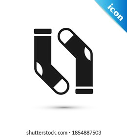 Icono de zócalos grises aislado en fondo blanco.  Vector