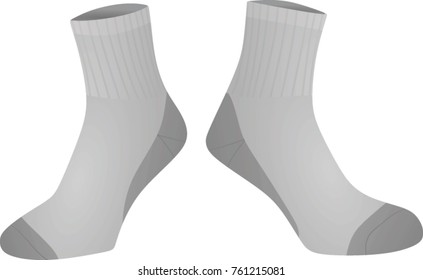 Grey socks. vector illustration