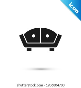 Grey Sofa icon isolated on white background.  Vector