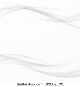 Grey soft futuristic abstract smooth swoosh curve line pattern. Vector illustration