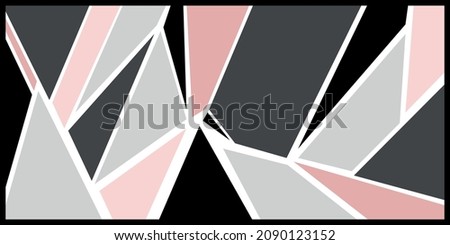 Grey, soft pink, black and white  geometric shape design. Abstract design for artsy background or hijab scarf and foulard pattern. Abstract vector. foulard, shawl or carpet pattern Imagine de stoc © 