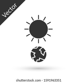Grey Solstice icon isolated on white background.  Vector Illustration