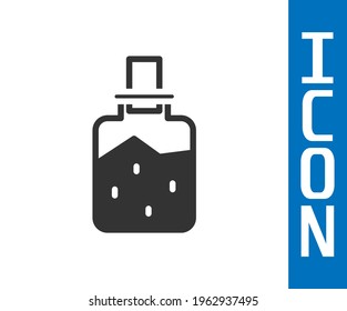 Grey Spa salt icon isolated on white background.  Vector Illustration