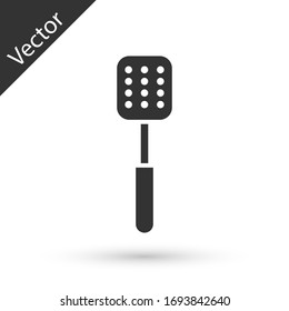 Grey Spatula icon isolated on white background. Kitchen spatula icon. BBQ spatula sign. Barbecue and grill tool. Vector Illustration