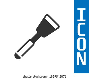 Grey Spatula icon isolated on white background. Kitchen spatula icon. BBQ spatula sign. Barbecue and grill tool.  Vector