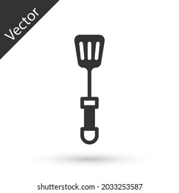 Grey Spatula icon isolated on white background. Kitchen spatula icon. BBQ spatula sign. Barbecue and grill tool.  Vector