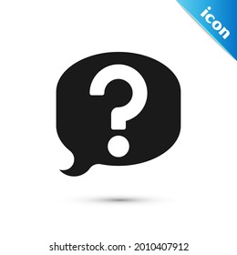 Grey Speech bubble chat icon isolated on white background. Message icon. Communication or comment chat symbol.  Vector