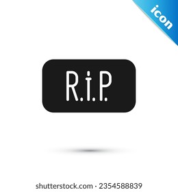 Grey Speech bubble rip death icon isolated on white background.  Vector