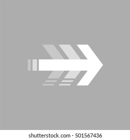 Grey Speed Arrow Symbol