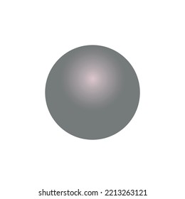 grey sphere basic simple 3d shape isolated on white background