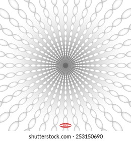grey spiral pattern with ellipse. vector