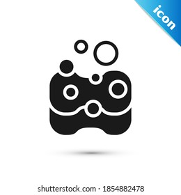 Graues Sponge Symbol einzeln auf weißem Hintergrund. Wisp of Bast zum Abwasch. Reinigungskonzept.  Vektorgrafik