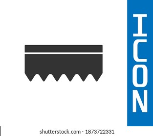 Icono de Esponja gris aislado en fondo blanco. Wisp of bast para lavar platos. Logo del servicio de limpieza.  Vector