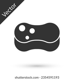 Graues Sponge Symbol einzeln auf weißem Hintergrund. Wisp of Bast zum Abwasch. Reinigungskonzept.  Vektorgrafik