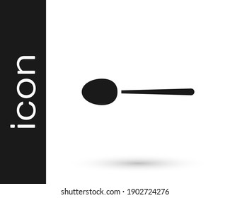 Grey Spoon icon isolated on white background. Cooking utensil. Cutlery sign.  Vector Illustration