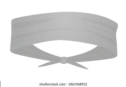 Grey Sport Head Band. Vector Illustration