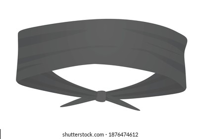 Grey Sport Head Band. Vector Illustration