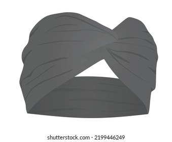 Grey Sport Head Band. Vector Illustration