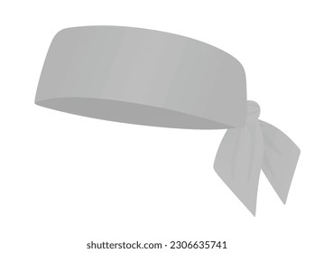 Grey  sport head band. vector illustration