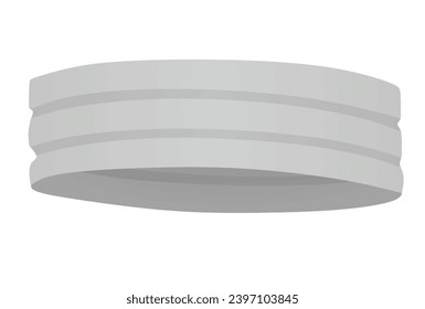 Grey  sport head band. vector illustration