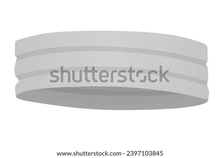 Grey  sport head band. vector illustration
