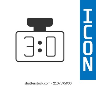 Grey Sport mechanical scoreboard and result display icon isolated on white background.  Vector
