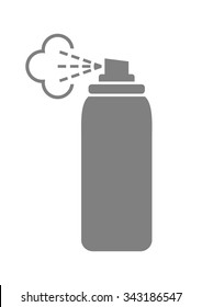 Grey spray can icon on white background