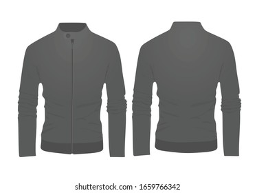 Grey spring jacket. vector illustration