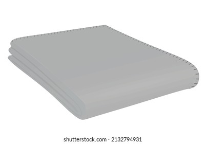 Grey square blanket. vector illustration