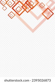 Grey Square Graphic Vector Transparent Background. Shape Tile Template. White Trendy Texture. Light Technology Pattern.
