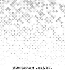 Grey square pattern background. Vector illustration EPS file banner. White grey background of squares. Banner for your design. Geometric style. Mosaic grid. Abstract squares background. Pixel mesh.