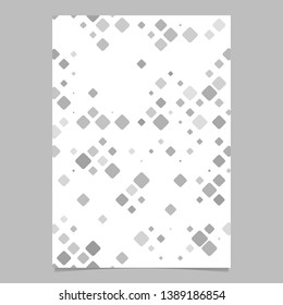 Grey square pattern flyer template - vector tiled mosaic page background