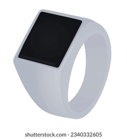 Grey square ring. vector illustration