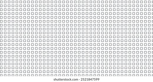 Grey square seamless pattern. Grid square graph line texture. Vector Repeating Texture.