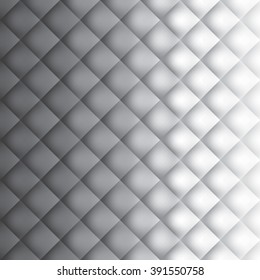 Grey squares background, pattern rhombs, mesh gradient wallpaper, transition from light to dark, vector design background