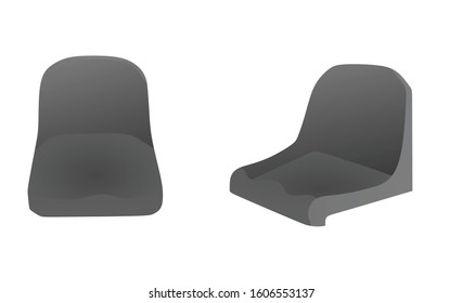 Grey stadium seat. vector illustration