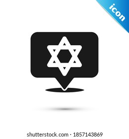 Gray Star of David Symbol einzeln auf weißem Hintergrund. jüdisches Religionssymbol. Symbol Israels.  Vektorgrafik