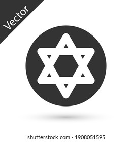 Gray Star of David Symbol einzeln auf weißem Hintergrund. jüdisches Religionssymbol. Symbol Israels. Vektorgrafik.
