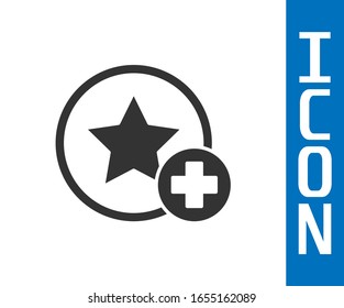 Grey Star icon isolated on white background. Favorite, best rating, award symbol. Add to concept.  Vector Illustration
