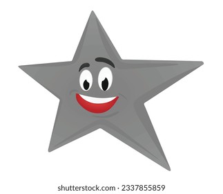 Icono de estrella gris. ilustración vectorial