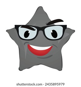 Icono de estrella gris. ilustración vectorial