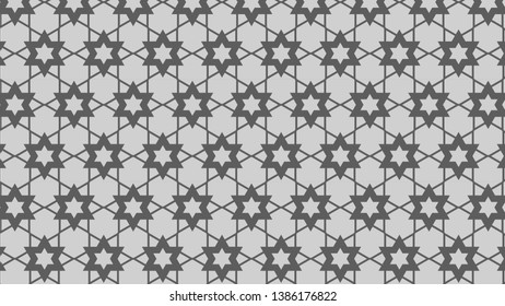 Grey Star Pattern Vector Image